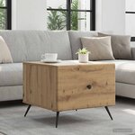 vidaXL Table basse Chêne artisanal 49 x 50 x 40 cm Bois d'ingénierie