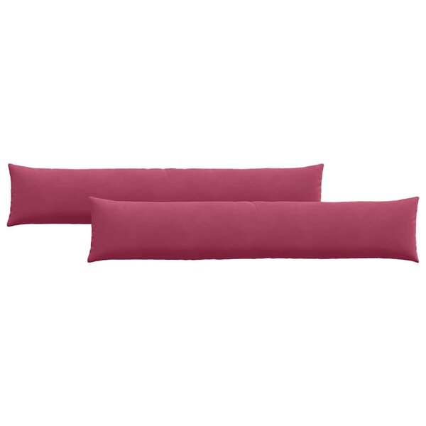 vidaXL Coussins de canapé 2 Pièces Bordeaux 200 x 40 cm