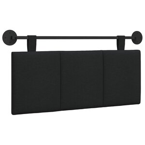 vidaXL Tête de lit suspendue Noir tissu