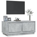 vidaXL Table basse gris béton 102x50x44 cm bois d'ingénierie