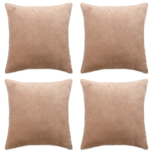 vidaXL Housses de coussin 4 Pièces Tissu 40x40 cm Beige