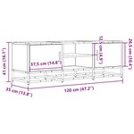 vidaXL Meuble TV sonoma gris 120x35x41 cm bois d'ingénierie et métal
