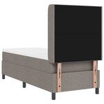 vidaXL Lit à ressorts avec matelas Taupe 80 x 200 cm tissu
