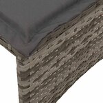vidaXL Salon de jardin 5 Pièces avec coussins gris résine tressée