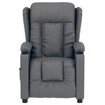 vidaXL Fauteuil inclinable électrique Gris Similicuir