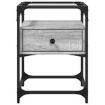 vidaXL Table de chevet sonoma gris 40x40x55 cm bois d’ingénierie