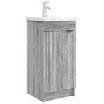 vidaXL Meuble de salle de bain avec évier Sonoma gris