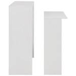 vidaXL Table de bar avec 2 dessus de table Blanc 130x40x120 cm