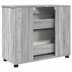 vidaXL Cabinet de salle de bain Sonoma gris 76 5 x 35 x 64 cm