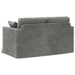 vidaXL Canapé Gris foncé 138 x 78 x 80 cm Velours