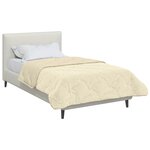 vidaXL Duvet d'hiver Crème 135 x 220 cm Microfibre et polaire Teddy