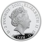 Pièce de monnaie 2 Pounds Royaume-Uni 2021 1 once argent BE – Monsieur Costaud et Madame Risette