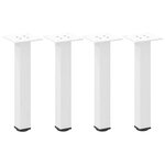 vidaXL Pieds de table basse 4 pièces Blanc 30-32 cm Acier
