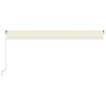 vidaXL Auvent manuel rétractable 600x350 cm Crème