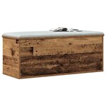vidaXL Boîte de Rangement avec stockage Bois Ancien 90 x 35 x 35 cm