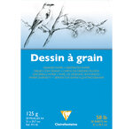 Bloc dessin grain fin encollé A4 20F 125g CLAIREFONTAINE