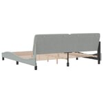 vidaXL Cadre de lit sans matelas gris clair 200x200 cm velours