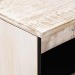 vidaXL Buffet avec porte Blanc 60 x 33 5 x 75 cm Bois de mangue massif
