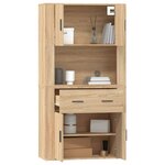 vidaXL Buffet haut Chêne sonoma Bois d'ingénierie