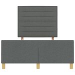 vidaXL Cadre de lit avec tête de lit Gris foncé 140 x 190 cm tissu