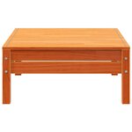 vidaXL Canapé de jardin 2 places repose-pied cire marron bois massif