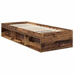 vidaXL Cadre de lit Bois ancien 75 x 190 cm Bois d'ingénierie