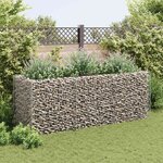 vidaXL Lit surélevé à gabion Acier 270x90x100 cm