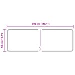 vidaXL Coureur de Tapis MARSA Noir 50 x 300 cm Polyester et PVC