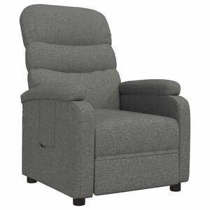 vidaXL Fauteuil inclinable Gris foncé Tissu