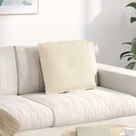 vidaXL Coussin de Dos Beige 50 x 45 cm Tissu en microfibre
