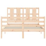vidaXL Cadre de lit sans matelas 140x200 cm bois massif