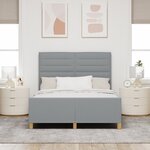 Cadre de Lit vidaXL en Gris clair  140x200 cm  Tissu