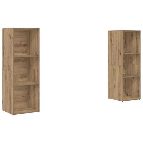 vidaXL Ensemble meuble TV 2 Pièces Chêne artisan 107 x 35 x 37 cm