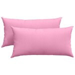 vidaXL Coussins de canapé 2 Pièces Rose 80 x 40 cm tissu