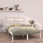 vidaXL Cadre de lit Blanc Bois massif 120x200 cm