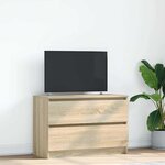 vidaXL Meuble TV chêne sonoma 80x35x54 cm bois d'ingénierie