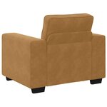 vidaXL Ensemble de canapés 3 Pièces avec coussins Marron Velours