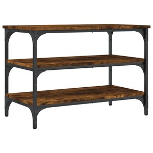 vidaXL Banc à chaussures chêne fumé 70x38 5x49 cm bois d'ingénierie
