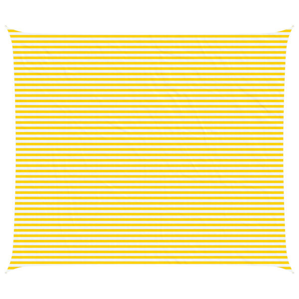vidaXL Voile d'ombre Jaune et blanc 6 x 7 m 100   polyester Oxford