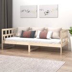 vidaXL Lit de jour Bois massif de pin 90x200 cm