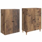 vidaXL Ensemble de Meubles 2 Pièces 66 x 34 5 x 90 cm Bois d'ingénierie