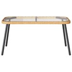 vidaXL Ensemble de canapé de jardin 2 pc Naturel polyrotin