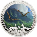 Pièce de monnaie en Argent 10 Dollars g 31.1 (1 oz) Millésime 2025 Jurassic Life PTERODACTYL