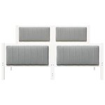 vidaXL Cadre de lit avec tête de lit Blanc et gris clair 160 x 200 cm