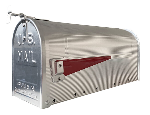 Boîte aux lettres style américain en aluminium  Americano E2101  Inox