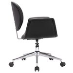 vidaXL Chaises pivotantes à manger lot de 6 noir similicuir