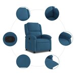 vidaXL Fauteuil inclinable bleu velours