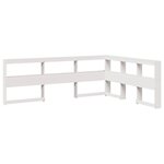 vidaXL Lit bibliothèque sans matelas blanc 140x200 cm bois pin massif