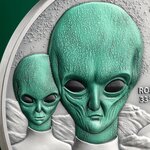 ROSWELL UFO INCIDENT Interstellar Phenomena 2 Once Argent Coin 2000 Francs Cameroon 2024