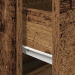 Armoire de nuit vidaXL avec LED montée au mur en vieux bois 50x39x41 cm